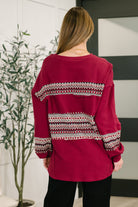 Don't Let Me Miss It Color Block Detail Top - Charming Charlie