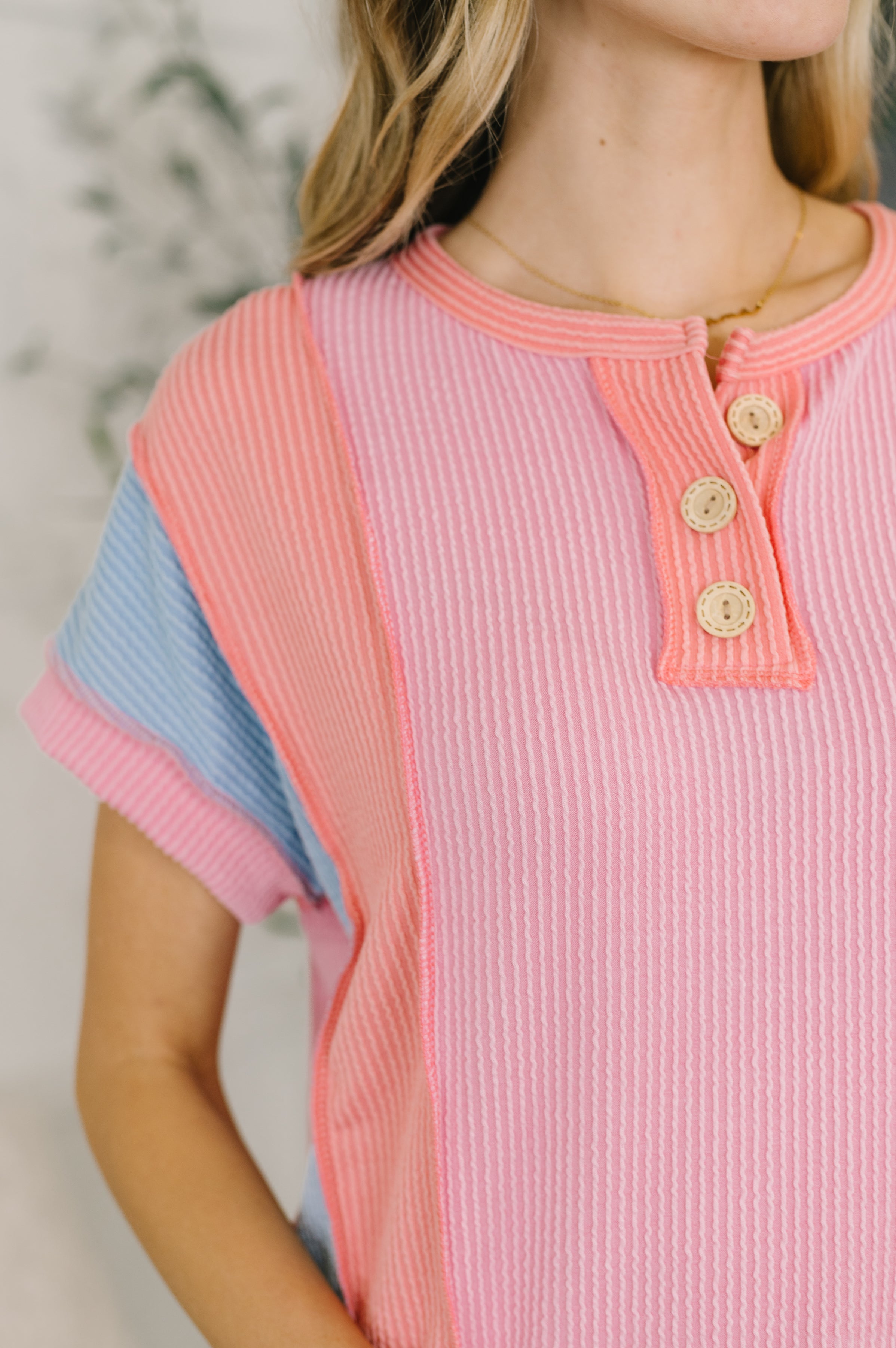 Don't Stop Til' You Get Enough Color Block Top - Charming Charlie