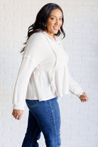 Don't Waffle About Waffle Knit Hoodie - Charming Charlie