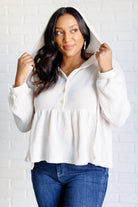 Don't Waffle About Waffle Knit Hoodie - Charming Charlie