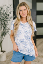 Down Right Delicate V-Neck Floral Top - Charming Charlie