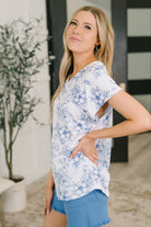 Down Right Delicate V-Neck Floral Top - Charming Charlie