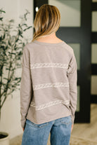 Down to Every Detail Drop Shoulder Long Sleeve in Stone Taupe - Charming Charlie