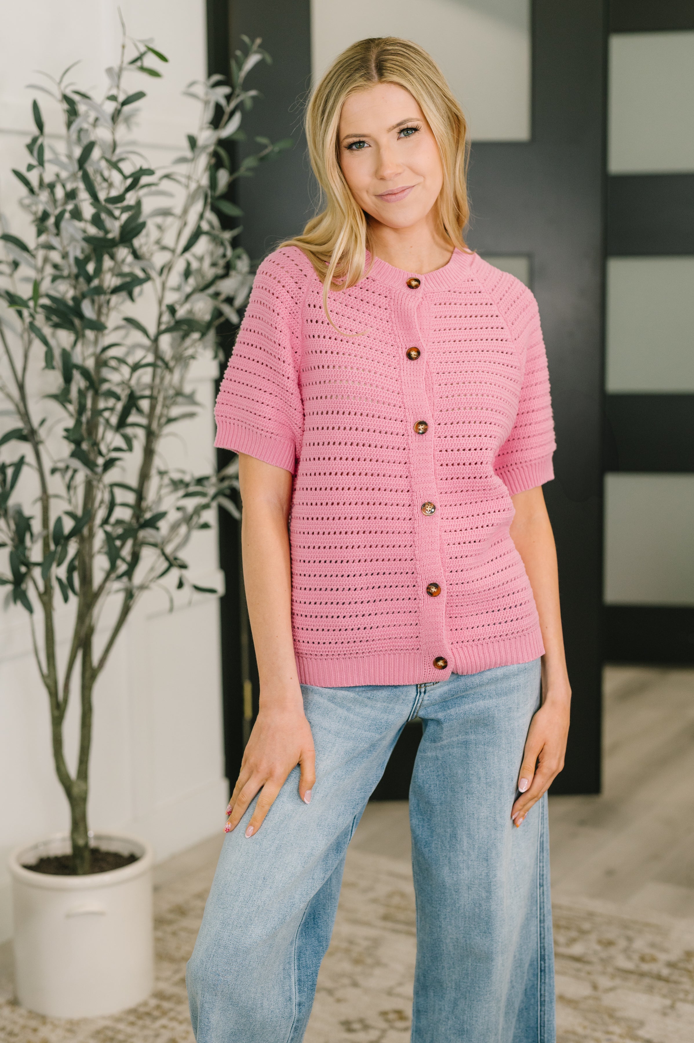 Dreaming All Day Sweater Knit Button Down - Charming Charlie