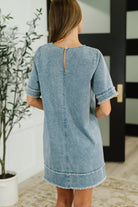 Dressed & Obsessed Chambray T-Shirt Dress in Indigo - Charming Charlie