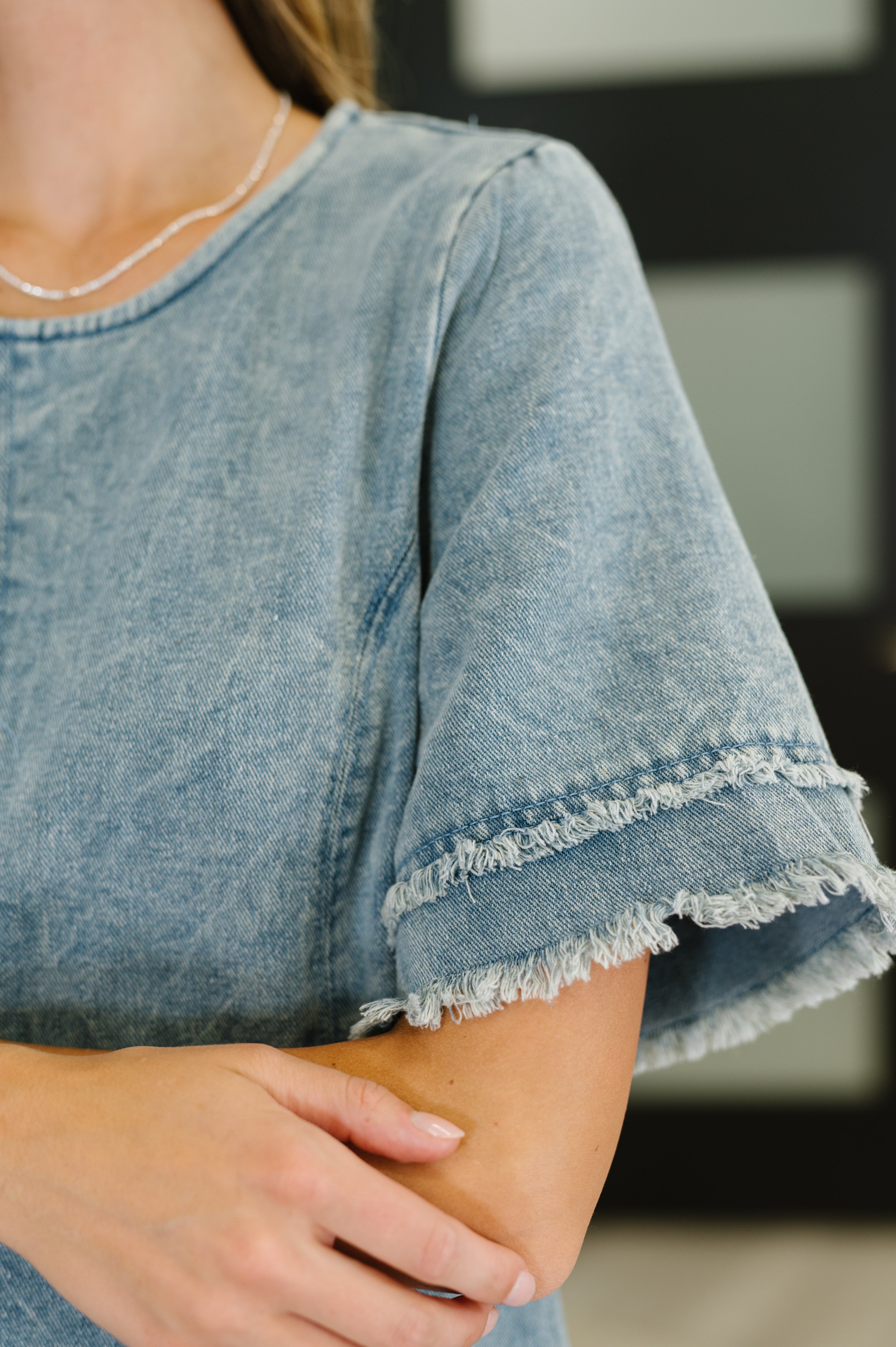 Dressed & Obsessed Chambray T-Shirt Dress in Indigo  Charming Charlie