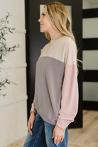 Dual Tones Cable Ribbed Knit Sweater - Charming Charlie