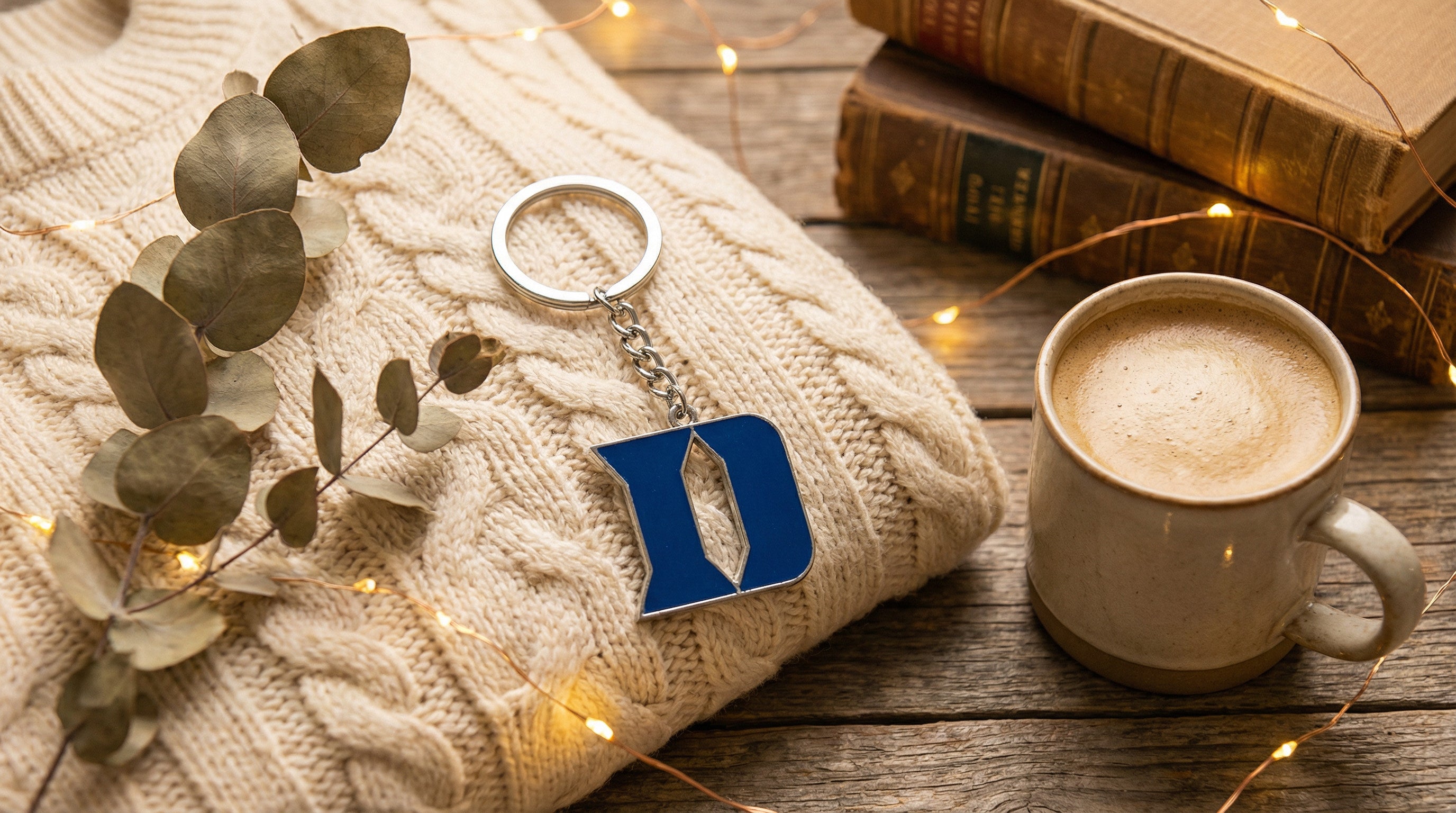 Silver Duke Blue Devils Keychain - Charming Charlie
