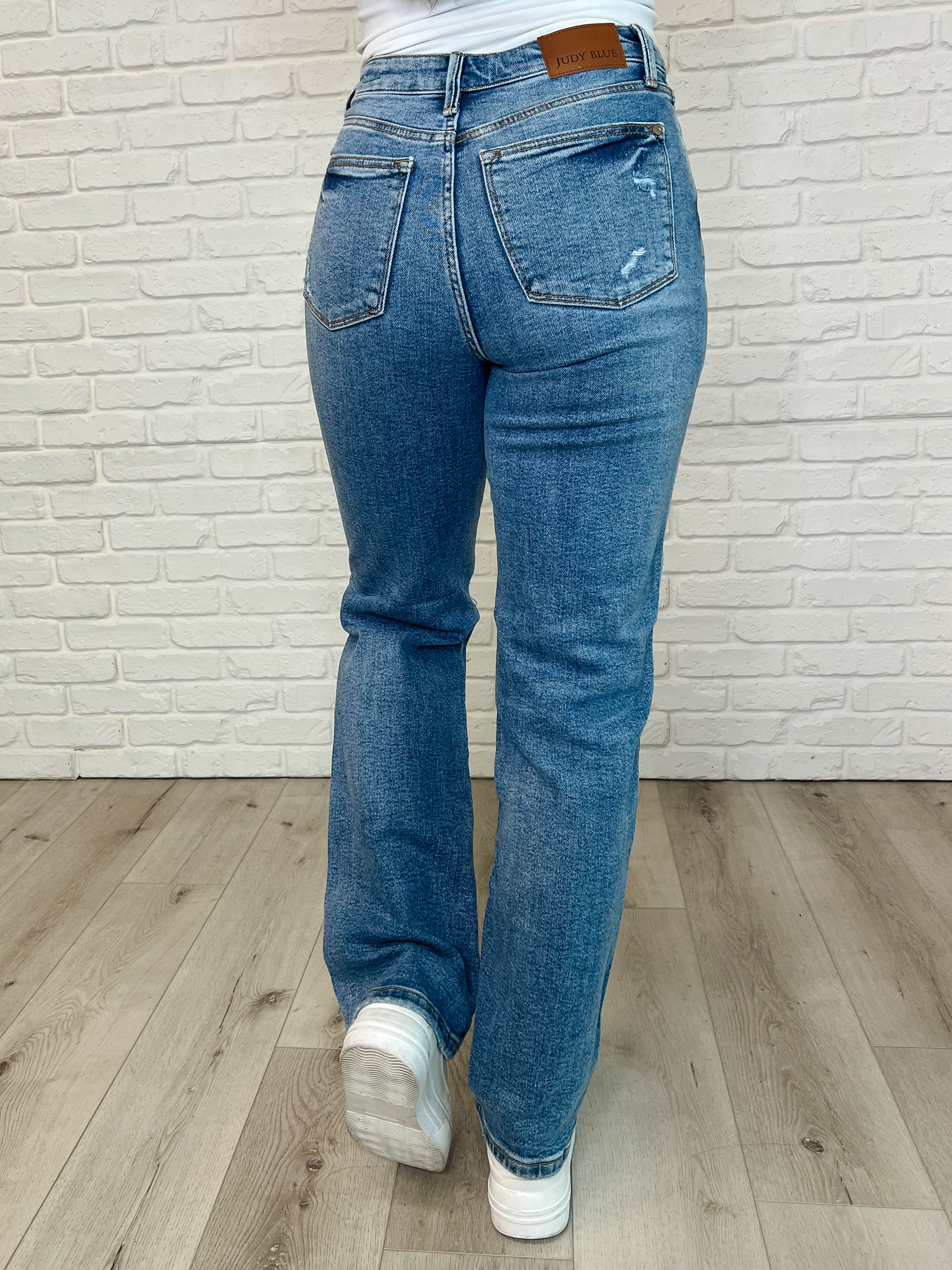 Dylan High Rise Rigid Magic Criss-Cross Waistband Straight Jeans - Charming Charlie