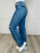 Dylan High Rise Rigid Magic Criss-Cross Waistband Straight Jeans - Charming Charlie