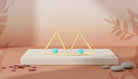 Gold Pyramid Shaped Dangle Earring With Turquoise Stone - Charming Charlie