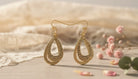 Gold Double Tear Drop Layer Earrings - Charming Charlie