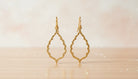 Gold Laser Cut Drop Earrings - Charming Charlie