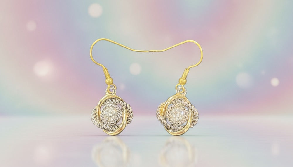 Golden Twirl Spark Earrings - Charming Charlie