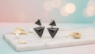 Black Prism Drop Earrings - Charming Charlie