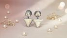 White Marble Prism Drop Earrings - Charming Charlie