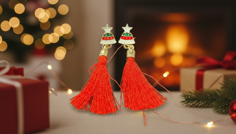 Merry Tree Tassel Earrings - Charming Charlie