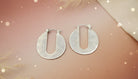 Silver U-Hoop Stud Earrings - Charming Charlie
