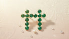 Emerald Cross Earrings - Charming Charlie