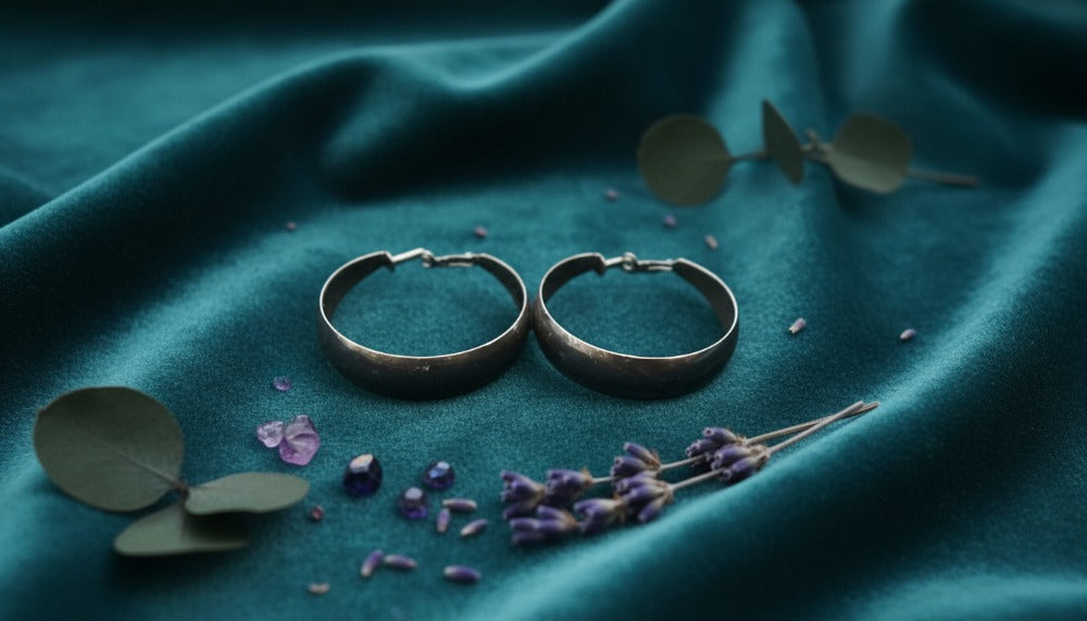 Midnight Mist Hoop Earrings - Charming Charlie