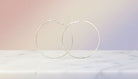 Silver Thin Dangle Hoop Earrings - Charming Charlie