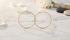 Gold Thin Dangle Hoop Earrings - Charming Charlie