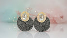 Rattan Stone With Gold Accent Earrings - Charming Charlie