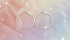 Moonbeam Silver Hoops Earrings - Charming Charlie
