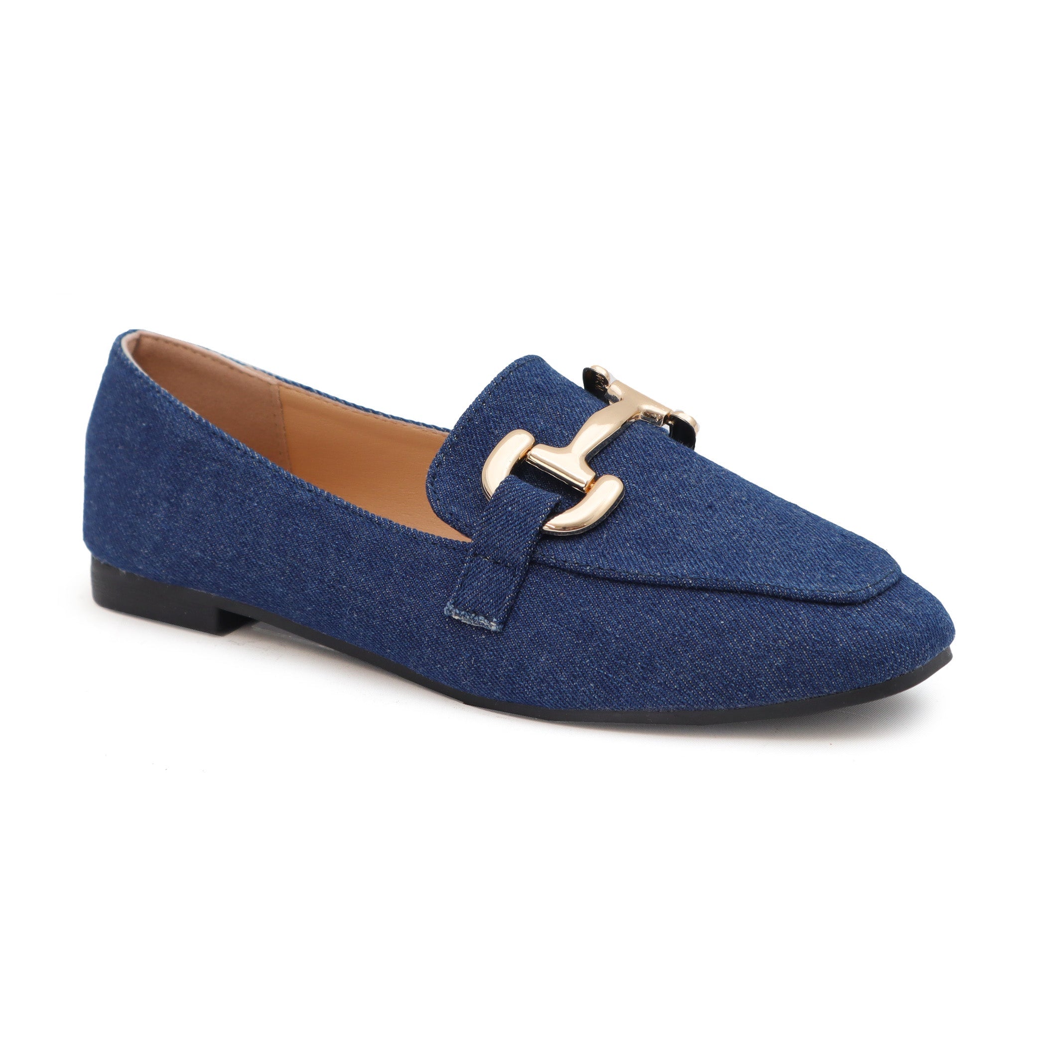 EDLINE-22 Women's Flat Loafer With Large Buckle - Yoki 