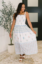 Eager Anticipation Mixed Print Midi Dress - Charming Charlie