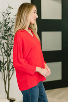 Easy Essence V-Neck Oversized Tunic Top - Charming Charlie