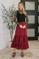 Easy Pick Tiered Maxi Skirt - Charming Charlie