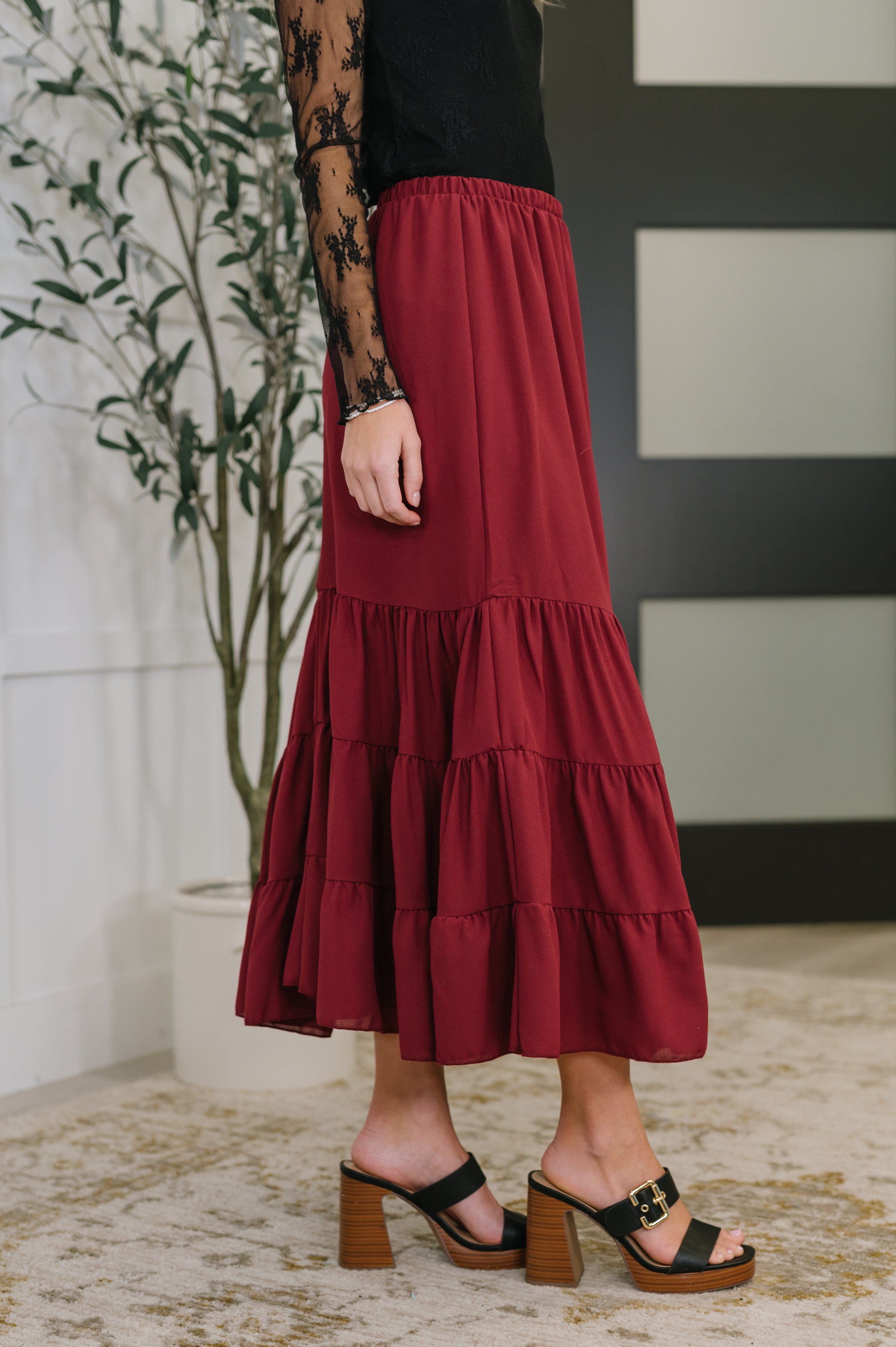 Easy Pick Tiered Maxi Skirt - Charming Charlie