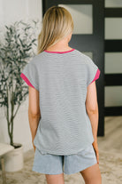 Emotionally Attached Trim Detail Tee - Charming Charlie