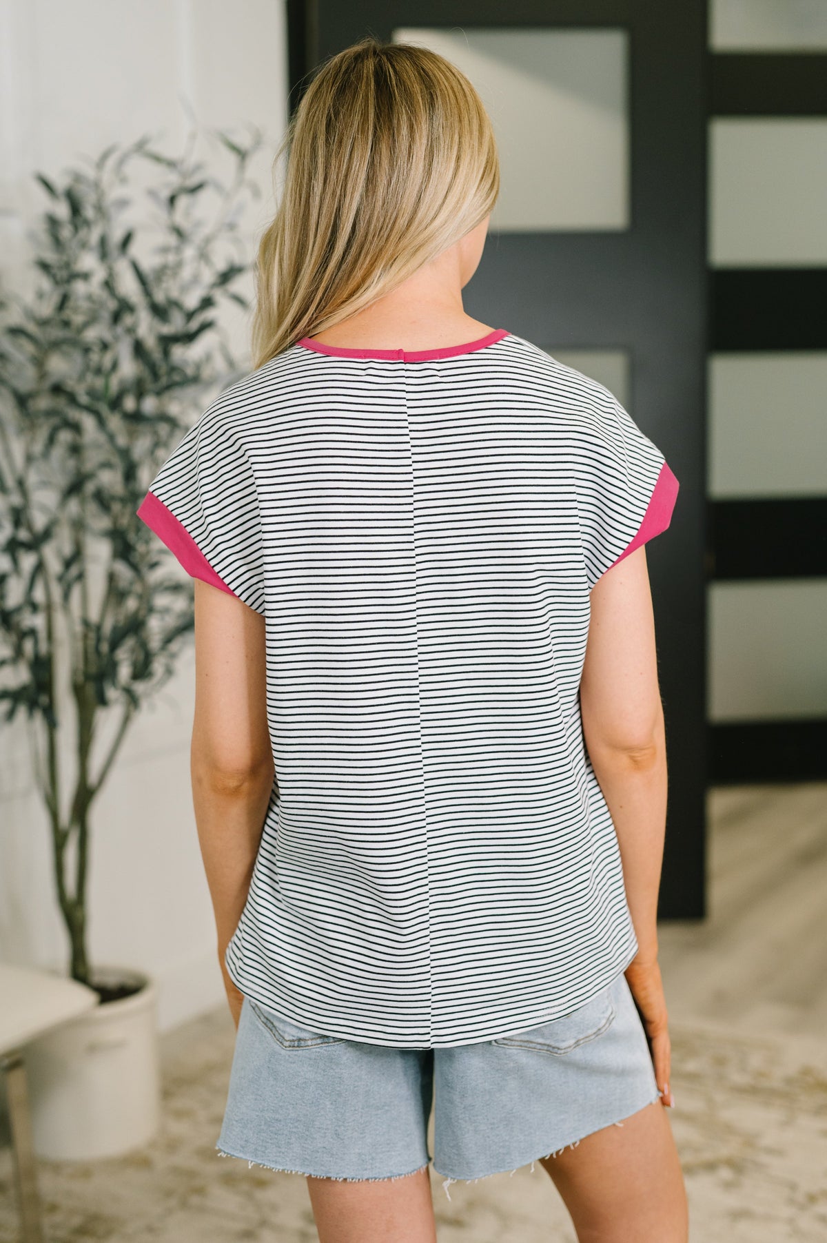 Emotionally Attached Trim Detail Tee - Charming Charlie