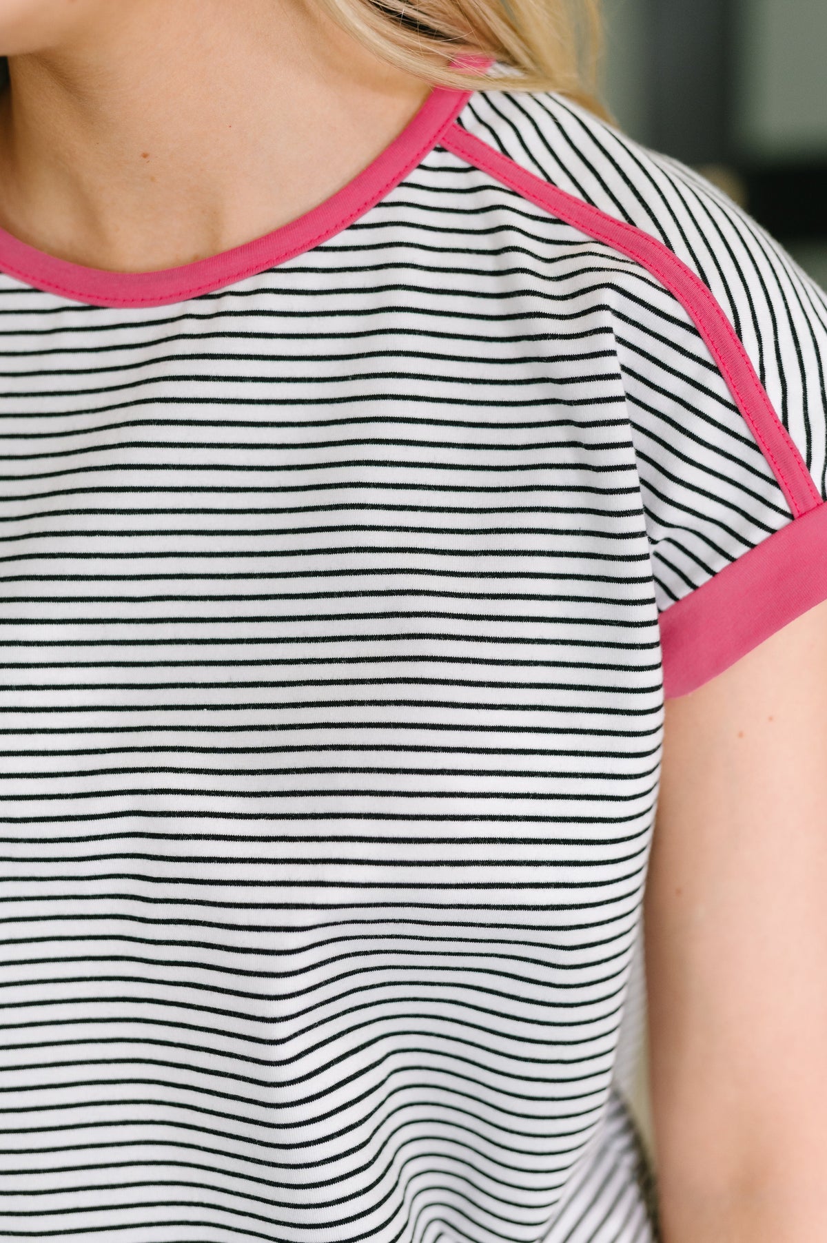 Emotionally Attached Trim Detail Tee - Charming Charlie