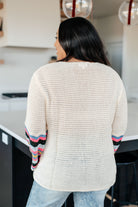 End of the Story Striped Sleeve Sweater - Charming Charlie