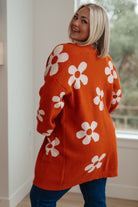 Enough Anyways Floral Cardigan in Burnt Orange - Charming Charlie