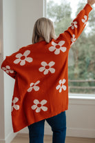 Enough Anyways Floral Cardigan in Burnt Orange - Charming Charlie
