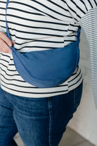 Essentially Everything Round Mini Crossbody Bag in Dusty Blue - Charming Charlie