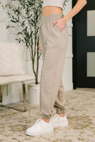 Every Second, Every Hour Jogger Bottoms in Ash Mocha - Charming Charlie