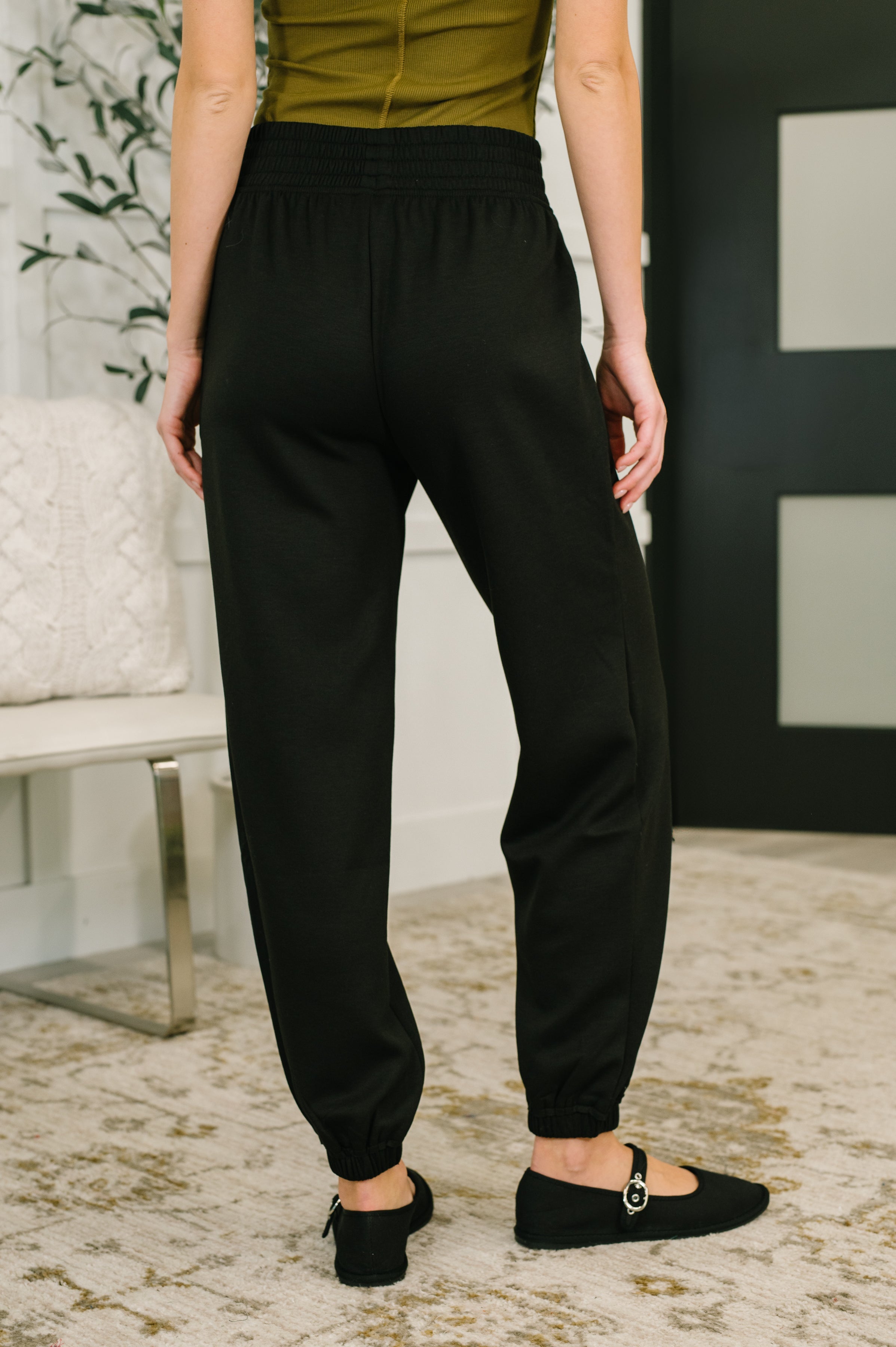 Every Second, Every Hour Jogger Bottoms in Black - Charming Charlie
