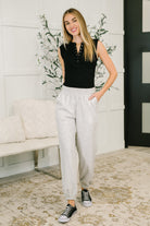 Every Second, Every Hour Jogger Bottoms in Heather Grey - Charming Charlie