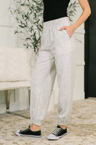 Every Second, Every Hour Jogger Bottoms in Heather Grey - Charming Charlie