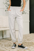 Every Second, Every Hour Jogger Bottoms in Heather Grey - Charming Charlie