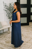Everything She Wants Sleeveless Maxi Dress in Navy - Charming Charlie