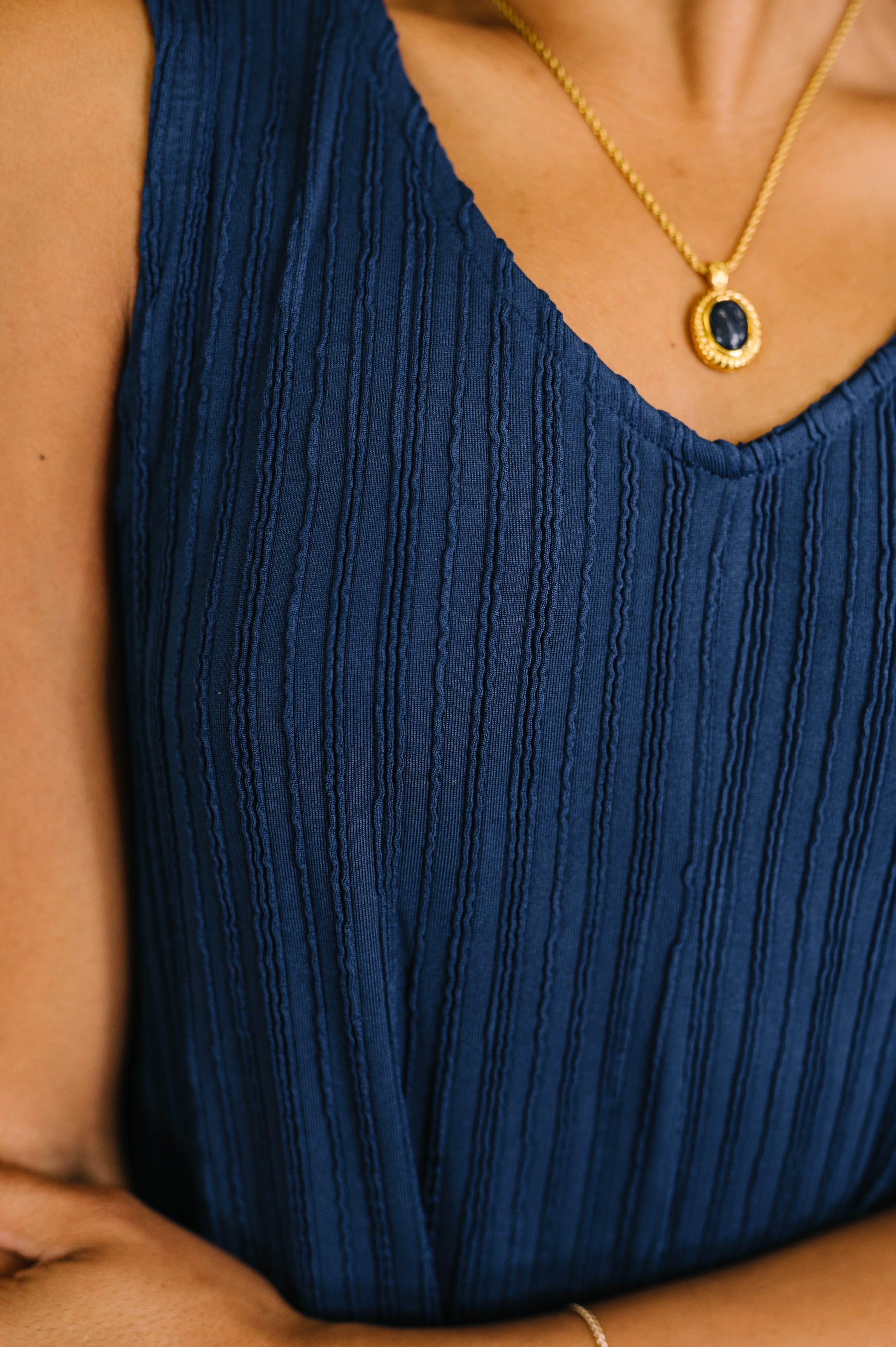 Everything She Wants Sleeveless Maxi Dress in Navy - Charming Charlie