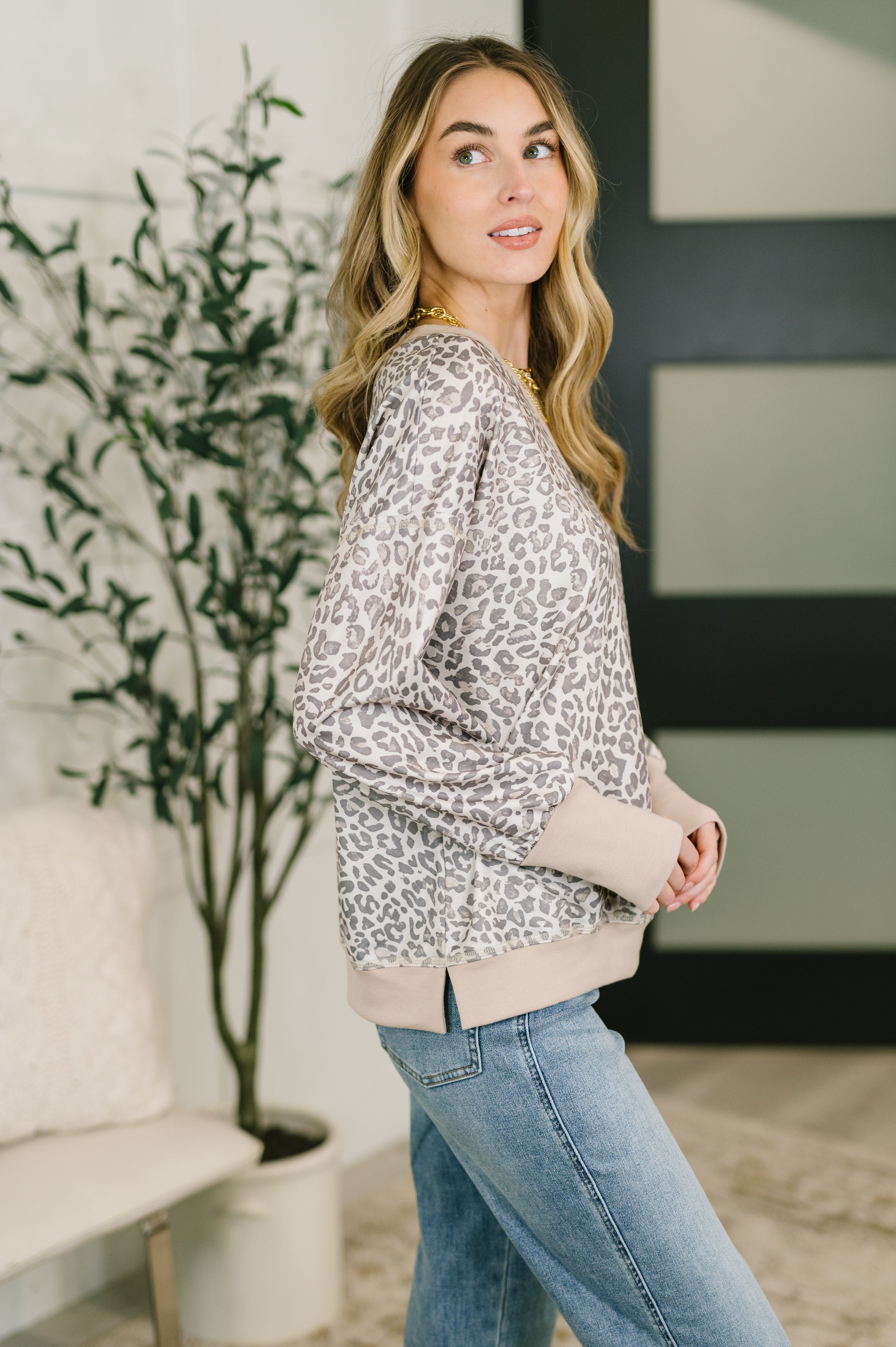 Everything You Need Patchwork Crew Neck Pullover - Charming Charlie