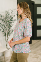 Everything in My Power Floral Puff Sleeve Blouse - Charming Charlie