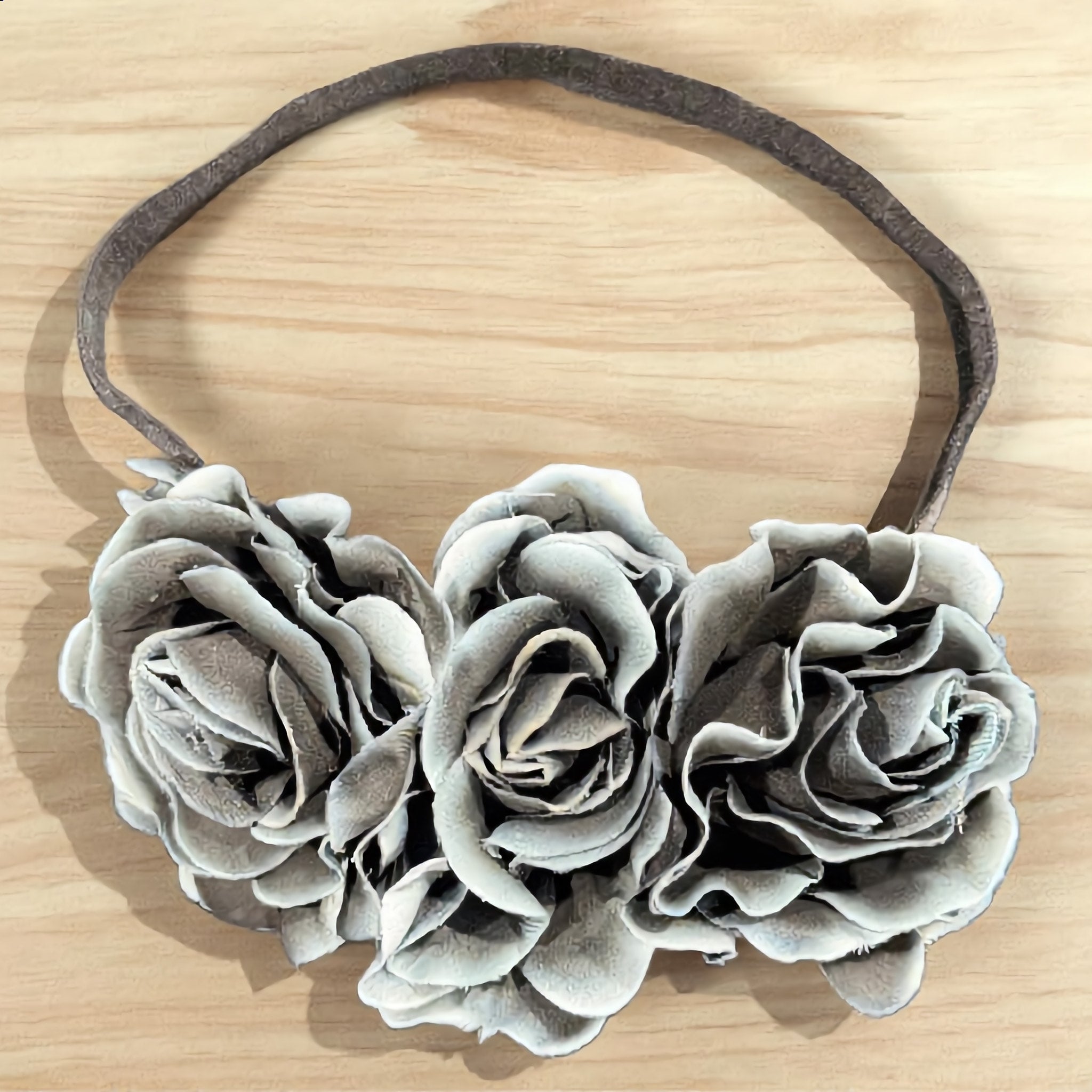 Silver Artificial Flower Headband - Charming Charlie